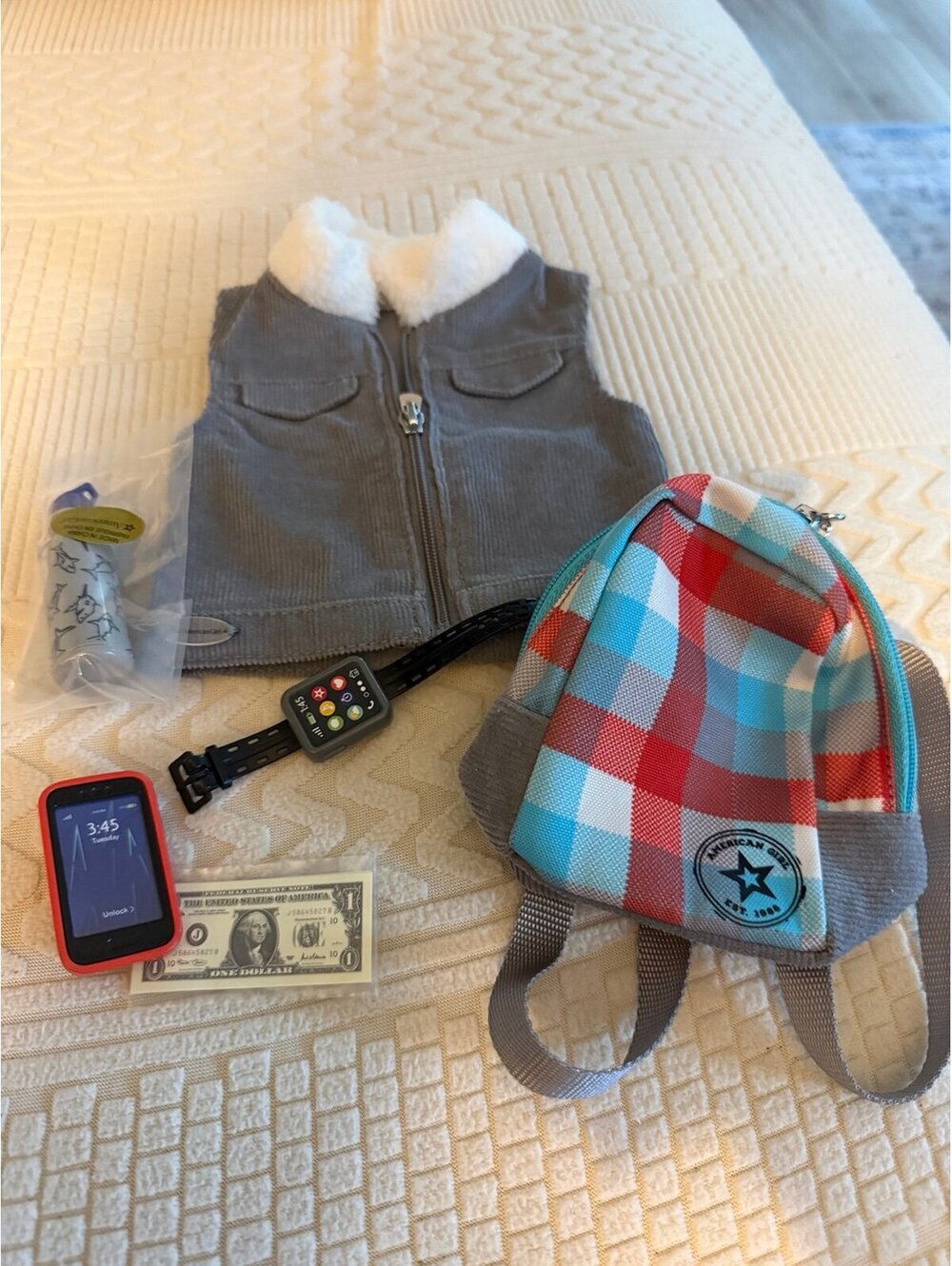 18" American Girl Doll Casual & Cool Boy Meet Accessories w/ Vest, Complete B261